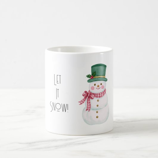 Lasst es schneien Weihnachten Kaffeetasse (Mittel)