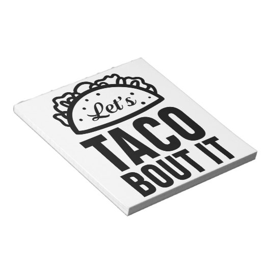 Lasst es uns taco machen notizblock (angewinkelt)