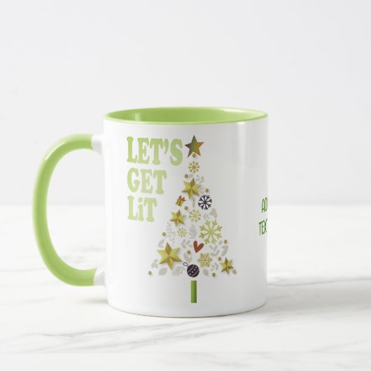 Lasst es uns Weihnachtsbaum-Familie schaffen, die  Tasse (Links)