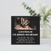 Lasst es uns zum Geburtstag einladen Einladung (Stehend Vorderseite)