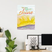 Lasst euer Licht scheinen Bibel-Ermutigung  Poster (Heimbüro)