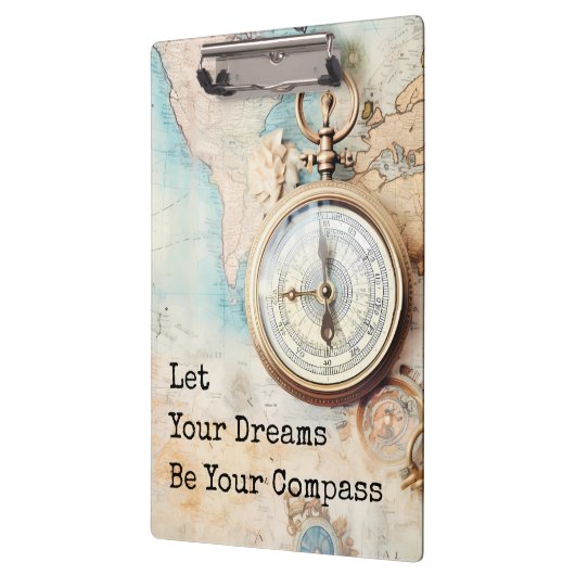Lasst eure Träume euer Kompass sein Klemmbrett (Links)