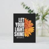 LASST EUREN LICHT LEUCHTEN POSTKARTE (Stehend Vorderseite)