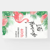 Lasst Flamingo Geburtstagsfeier Banner (Horizontal)