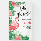 Lasst Flamingo Geburtstagsfeier Banner (Vertikal)