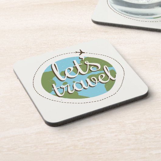 Lässt gehen Reise Getränkeuntersetzer (Linke Seite)