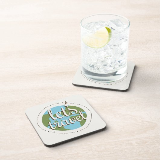 Lässt gehen Reise Getränkeuntersetzer (Rechte Seite)