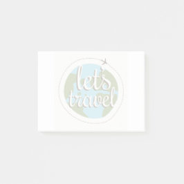 Lässt gehen Reise Post-it Klebezettel