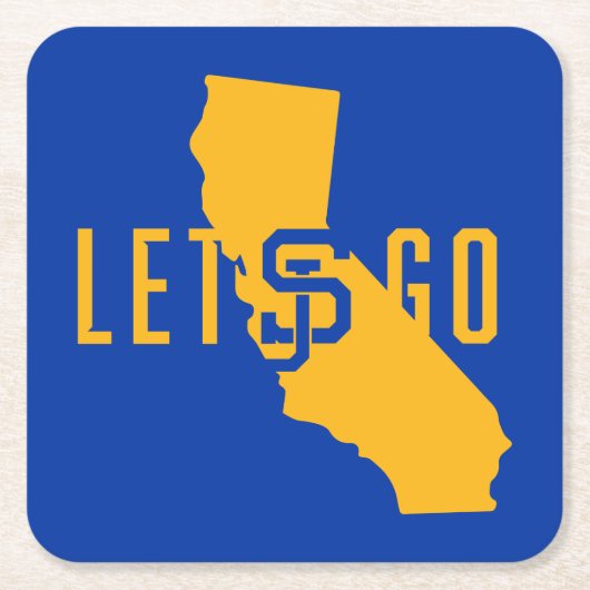 lässt gehen SJ Rechteckiger Pappuntersetzer (Vorderseite)