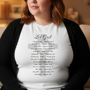 Lasst Gott Schrift Inspiration Große Größe T-Shirt