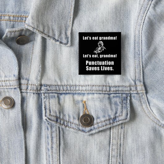 Lässt Großmutter essen Button (Beispiel)