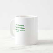 Lässt Koch-Großmutter, die Grammatik die Leben Kaffeetasse (Vorderseite Links)