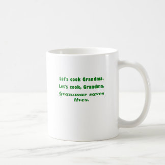 Lässt Koch-Großmutter, die Grammatik die Leben Kaffeetasse