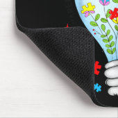 Lasst Licht scheinen Autistischer Blau Autismus-Be Mousepad (Ecke)