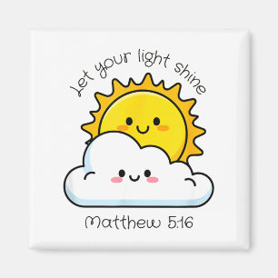 Lasst Licht scheinen Christliche Bibel Glaubensdes Magnet