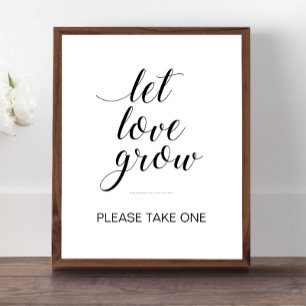 Lasst Liebe wachsen Hochzeitsgeschenk Botanische G Poster