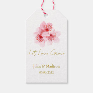 Lasst Liebe wachsen Kirschblüten-Samenpaket Hochze Geschenkanhänger