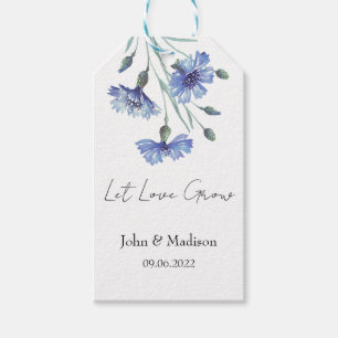 Lasst Liebe wachsen Kornblumen-Samenpaket Hochzeit Geschenkanhänger