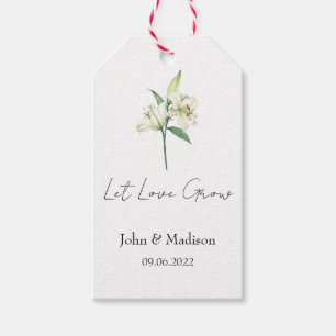 Lasst Liebe wachsen Lilien-Samenpaket Hochzeit Geschenkanhänger