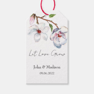 Lasst Liebe wachsen Magnolien-Samenpaket Hochzeit Geschenkanhänger