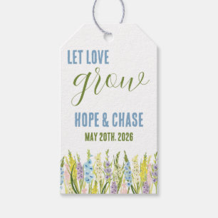 Lasst Liebe wachsen, personalisiertes Gladiolen-Ge Geschenkanhänger