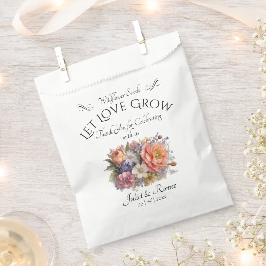 Lasst Liebe Wildblumen wachsen Geschenktütchen (Ausgeschnitten)