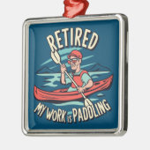 Lässt meine Arbeit Kayak paddeln Ornament Aus Metall (Links)