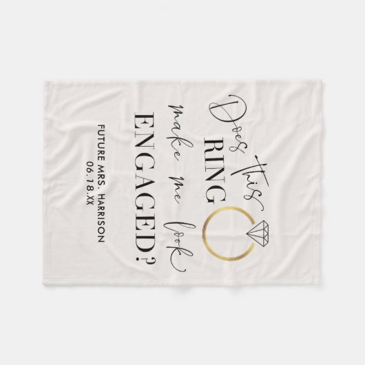 Lässt mich dieser RING Verlobte Kalligraphie sehen Fleecedecke (Vorderseite (Horizontal))