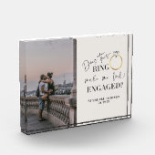 Lässt mich dieser RING Verlobte Kalligraphie sehen Fotoblock (Links)