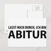 lasst mich durch, ich bin abitur postkarte (Vorne/Hinten)
