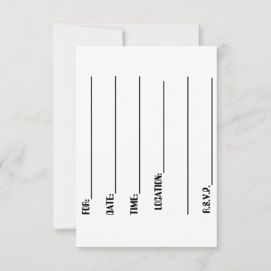 Lässt Party Einladung (Rückseite)