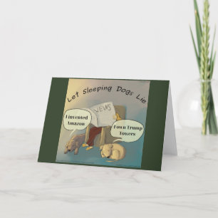 Lasst schlafende Hunde liegen LTCartoons Grußkarte Karte