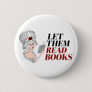 Lasst sie Bücher lesen Button