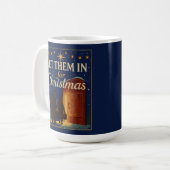 Lasst sie zu Weihnachten herein Design Kaffeetasse (Vorderseite Links)