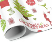 Lässt Skate für Weihnachtsverpackungs-Papier Geschenkpapier (Rolleneckpunkt)