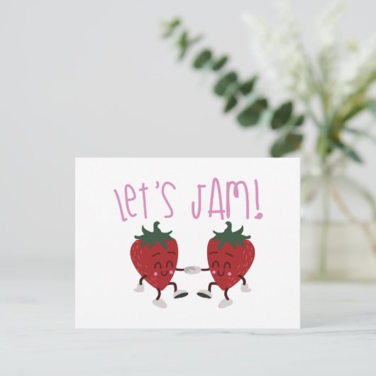 Lässt Stau Postkarte (Stehend Vorderseite)