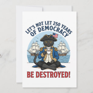 Lasst uns 250 Jahre Demokratie nicht zerstören 4.  Dankeskarte