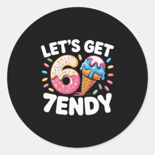 Lasst uns 7endy Shirt 6 7 Meme Six Seven Shirt für Runder Aufkleber