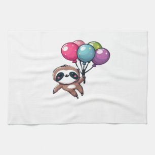Lasst uns abhängen, es ist mein Geburtstagsballon Geschirrtuch