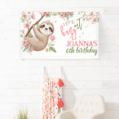 Lasst uns abhängen Faultier Kindergeburtstag Banner (Insitu)