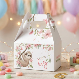 Lasst uns abhängen Faultier Kindergeburtstag Geschenkschachtel
