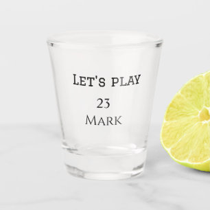 Lasst uns Add Name Monogrammbuchstabe Sport Männer Schnapsglas