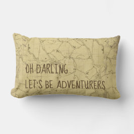 Lasst uns Adventurers Road Trip Map Throw Kissen s