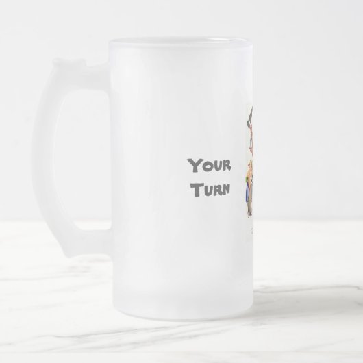 Lasst uns Affen-Shines Party machen Mattglas Bierglas (Links)