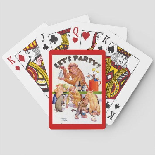 Lasst uns Affen-Shines Party machen Spielkarten (Rückseite)