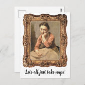 "Lasst uns alle Nickerchen nehmen" Funny Postcard Postkarte (Vorne/Hinten)