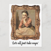 "Lasst uns alle Nickerchen nehmen" Funny Postcard Postkarte (Vorderseite)