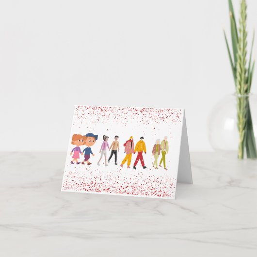 Lasst uns altern wachsen mit Valentinenkarten Dankeskarte (Vorderseite)