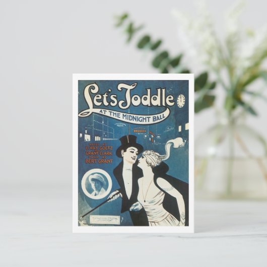 Lasst uns am Mitternachtsball herumtoben Postkarte (Stehend Vorderseite)