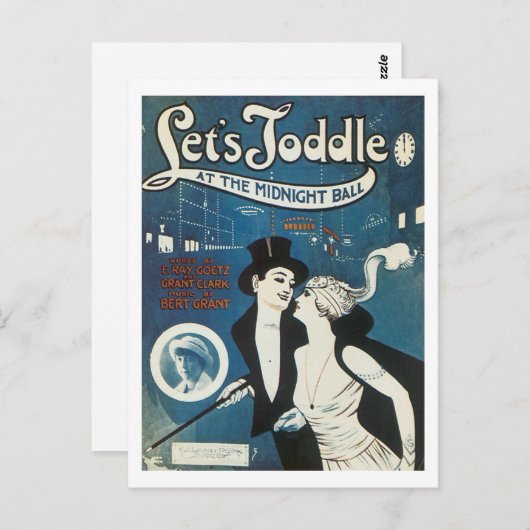 Lasst uns am Mitternachtsball herumtoben Postkarte (Vorne/Hinten)